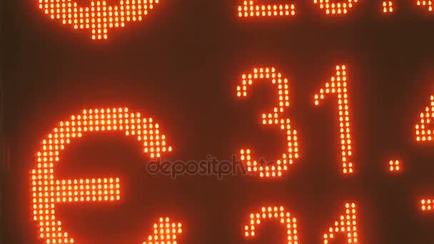 Exchange Rates Electronic Display — Stock Video