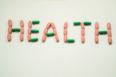 Hapları. Ortaya konulan kelime sağlık Tablet