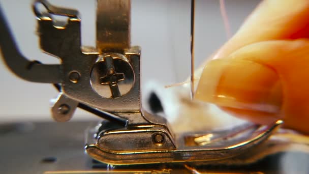 Швейна Машина Швейні Інструменти — стокове відео