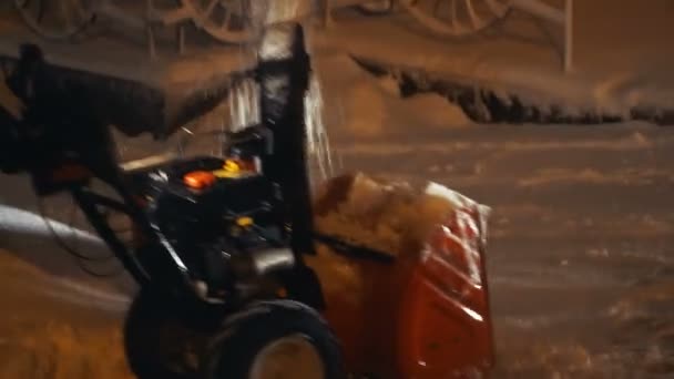 Winter Die Stadt War Mit Schnee Bedeckt — Stockvideo