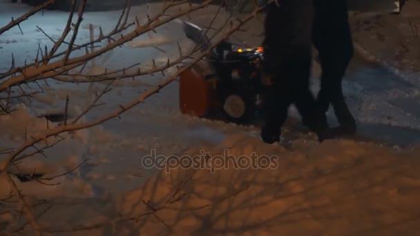 Invierno Ciudad Estaba Cubierta Nieve — Vídeos de Stock