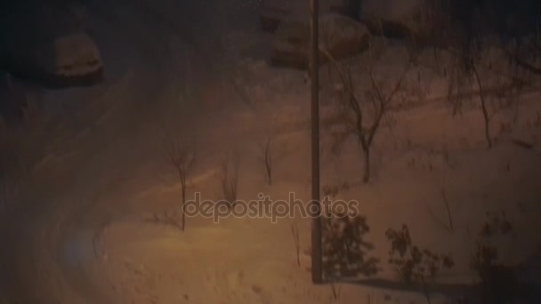 Zima Město Byla Pokryta Sněhem — Stock video