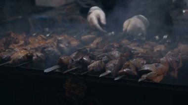 Barbekü. Sokak gıda. Barbekü. Sokak gıda