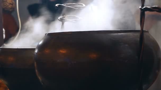 Glühwein Glühwein Een Kom — Stockvideo