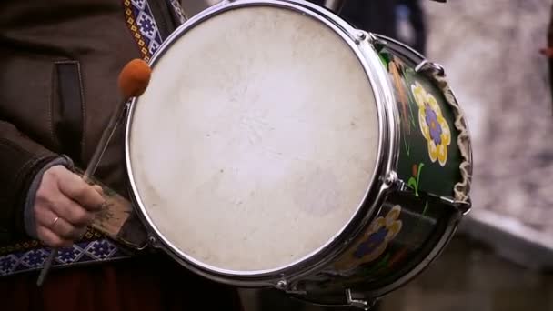 Drum Playing Drum — Stock Video