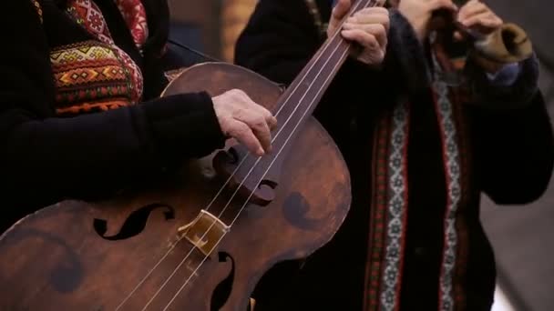 Théâtre Rue Acteur Joue Rôle Une Chèvre — Video