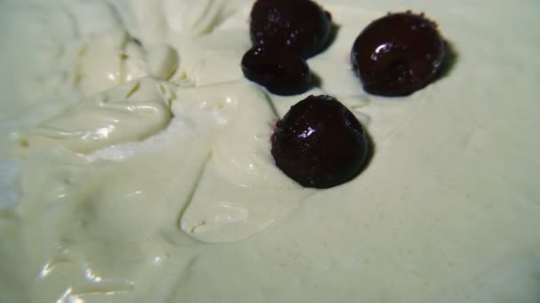 Torta Cereja Cozinhar Uma Torta Cereja — Vídeo de Stock