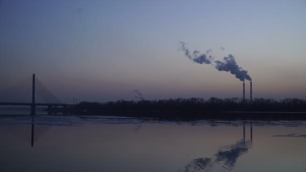 Smoky Roślin Tle Rzeki Słońce — Wideo stockowe