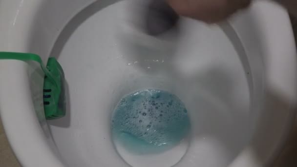 トイレ トイレのフラッシング水 — ストック動画