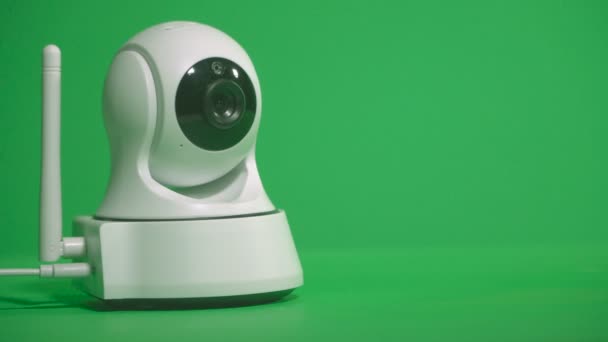 Bewakingscamera Camera Draait Camera Verschillende Richtingen — Stockvideo