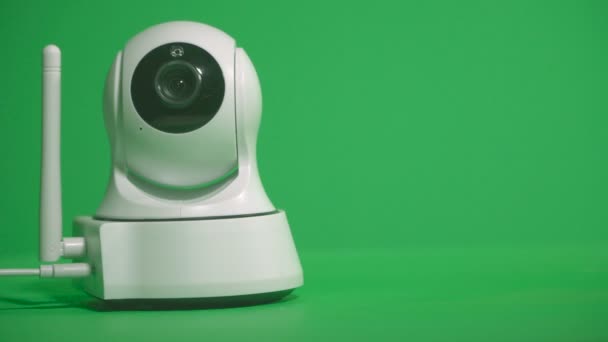 Bewakingscamera Camera Draait Camera Verschillende Richtingen — Stockvideo