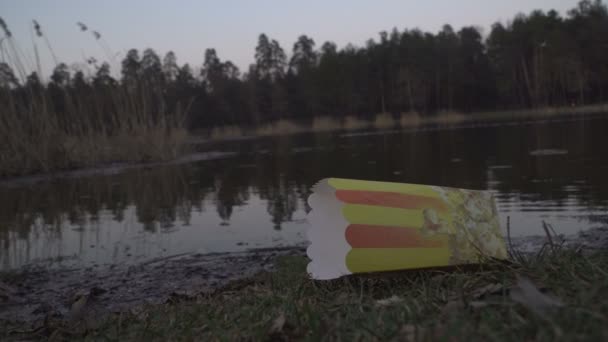 Des Ordures Les Ordures Laissées Plein Air — Video