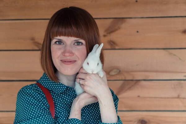 Rabbit, Girl with a white rabbit