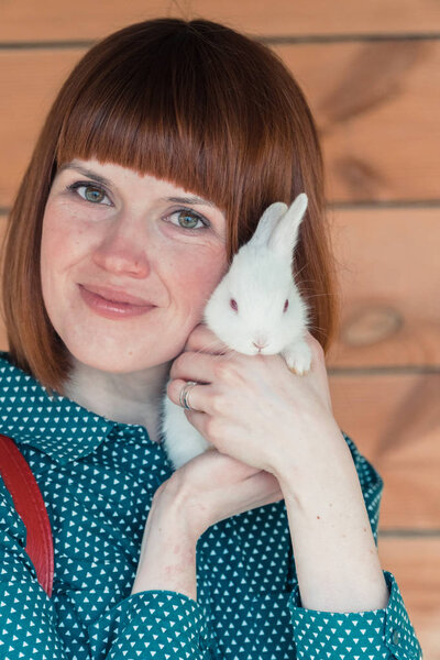 Rabbit, Girl with a white rabbit