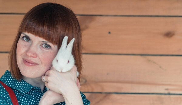 Rabbit, Girl with a white rabbit