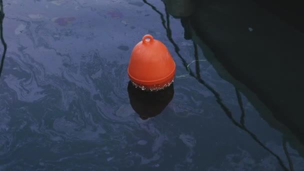 Sale Mer Mer Contaminée Par Mazout Carburant Des Bateaux — Video