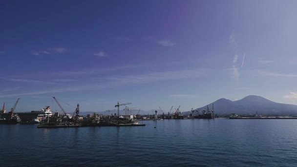 Vulcão Vesúvio Vista Mar Monte Vesúvio Itália — Vídeo de Stock