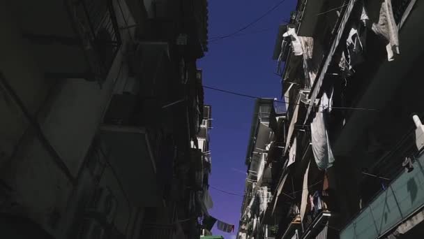 Poor Residential Area Poor Residential Area Naples Italy — Stock Video