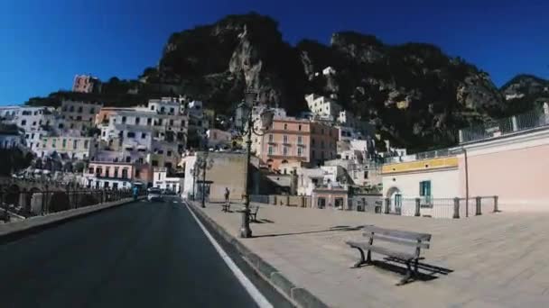 Italië Positano Oktober 2019 Een Steile Weg Die Leidt Naar — Stockvideo