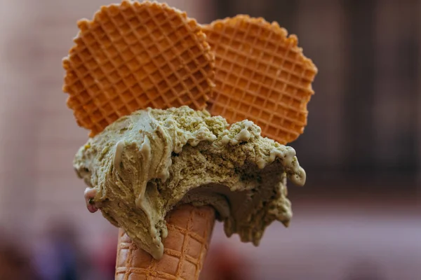 Ice cream. Ice cream horn. Rome. Italy. — 스톡 사진