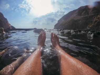 Termal iyileştirme yayları. Ischia adasındaki termal kaynaklar. İtalya.