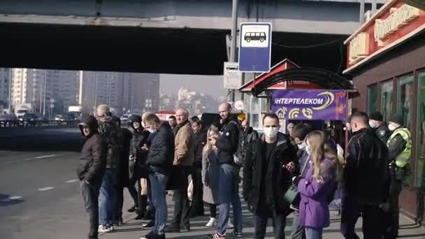 Kyiv Ukraine Március 2020 Karantén Kijevben Covid Vírus Miatt Emberek — Stock videók