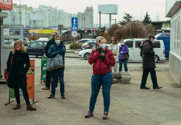 Kyiv Ukrajina Března 2020 Karanténa Městě Kyjev Kvůli Viru Covid — Stock fotografie