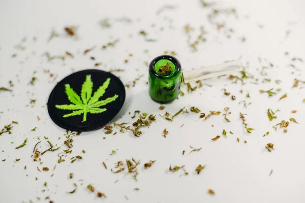 Cannabis Marijuana Weed Smoking Pipe — Stock Photo, Image