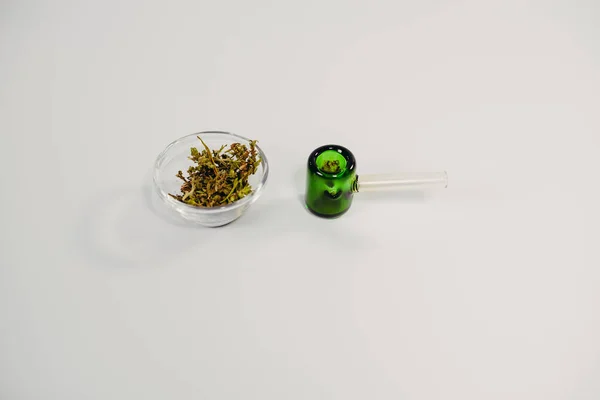 Cannabis Marijuana Weed Smoking Pipe — Stock Photo, Image