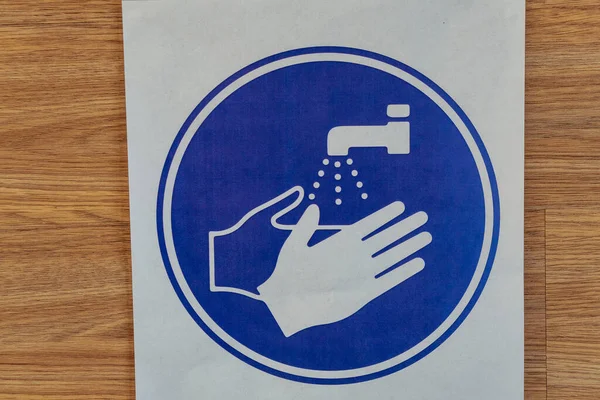 Sign Pointer Wall You Can Wash Your Hands — Stock Photo, Image