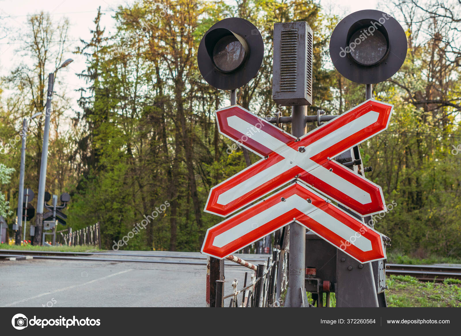 Road Sign Iron Level Crossing Barrier Stock Photo C Liukov Road Sign Iron Level Crossing Barrier Stock Photo C Liukov