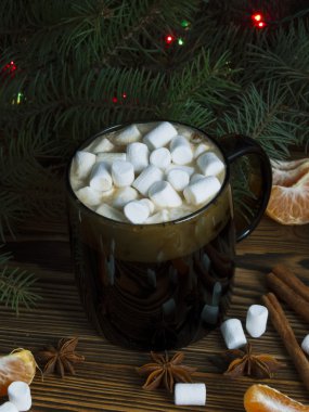 kahve şekerleme ve kruvasan PIN arka plan üzerinde