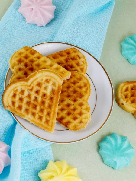 Viennese wafers and meringue — Stock Photo, Image