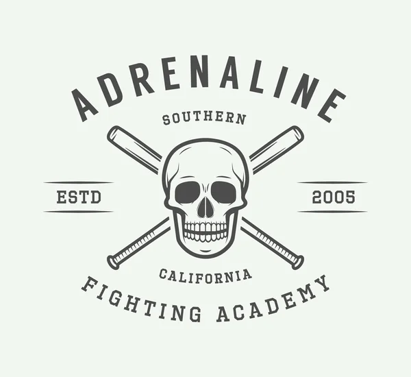 Vintage Mixed Martial Arts Logo, Abzeichen oder Embleme. — Stockvektor