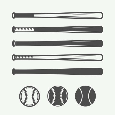 Vintage baseball logos, emblems, badges and design elements.  clipart