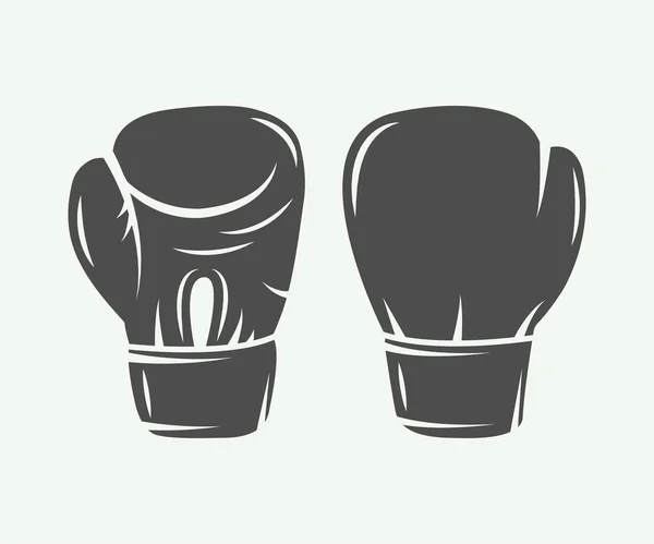 Boxing gloves in vintage style. Vector illustration — Stock Vector