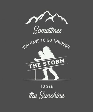 Kamp, açık ya da macera tipografi poster. 