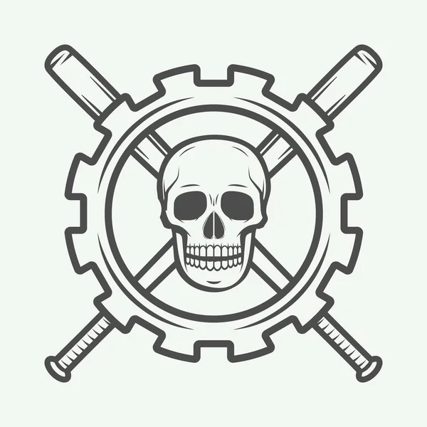 Vintage gemengde vechtsporten logo, badge of embleem. — Stockvector