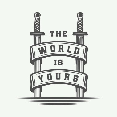 Savaşçı ya da mücadele tipografi poster. Grafik sanatı.