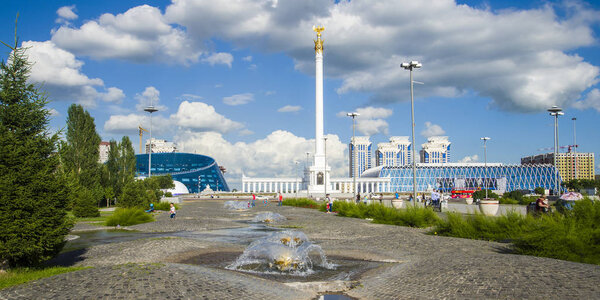The monument Kazakh Eli in Astana city.