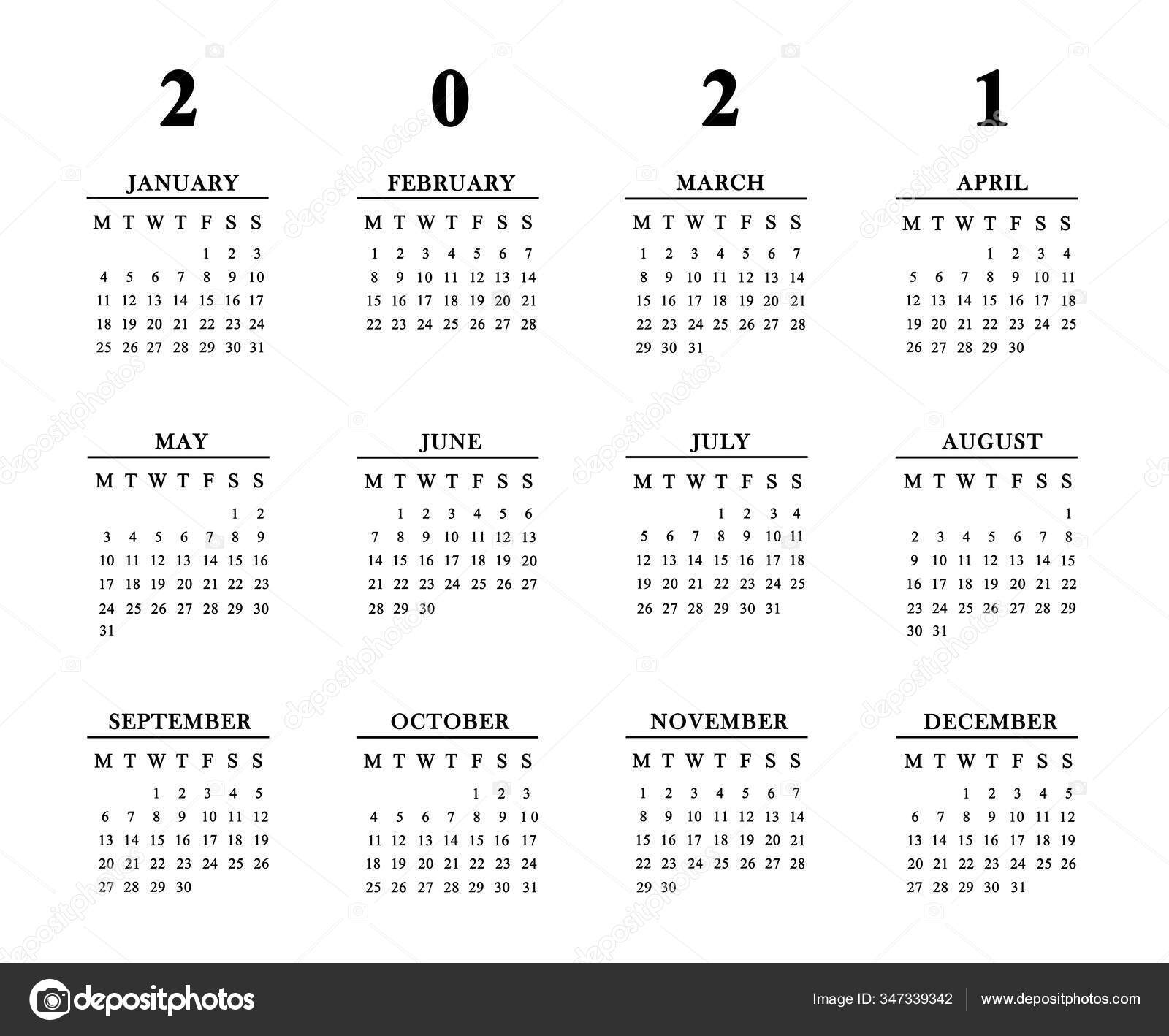 Calendar 2021 White Background Stock Photo C Syhinstas 347339342 2016 2021 calendar black and white