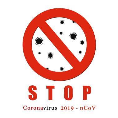 Koronavirüsü durdurun. Coronavirüs salgını. Coronavirus tehlikesi ve halk sağlığı risk hastalığı ve grip salgını. Tehlikeli hücreli pandemik tıbbi konsept.