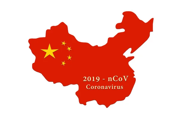 2019 Ncov Çin Patojen Solunum Koronavirüsü 2019 Ncov Çin Haritası — Stok fotoğraf