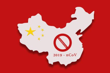 Coronavirüs 'ü durdurun. Çin haritasında ölümcül korona virüsü var. Tehlikeli Çin 2019-ncov coronavirüsü.