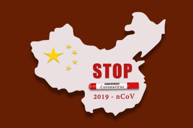 Coronavirüs 'ü durdurun. Çin haritasında ölümcül korona virüsü var. Tehlikeli Çin 2019-ncov coronavirüsü.