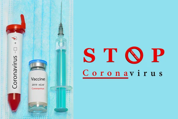 Coronavirus 2019 Ncov Coronavirus Vaccine Test Tube Blood Identified 2019 — стокове фото