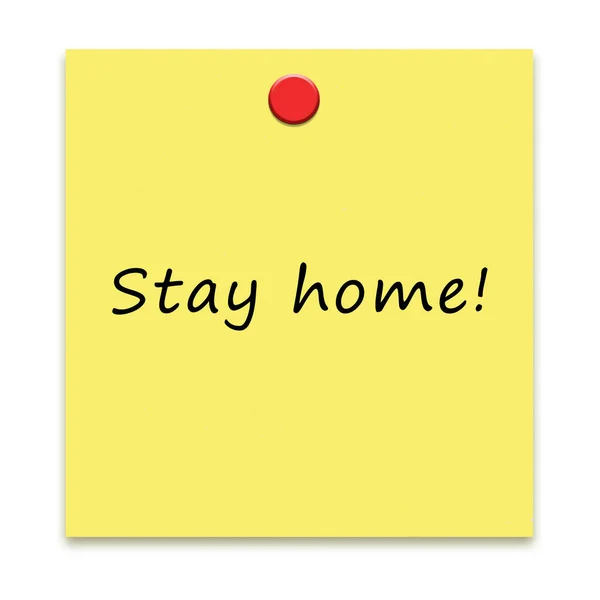 Text Note Stay Home Quarantine Coronavirus Security — Stock Photo, Image