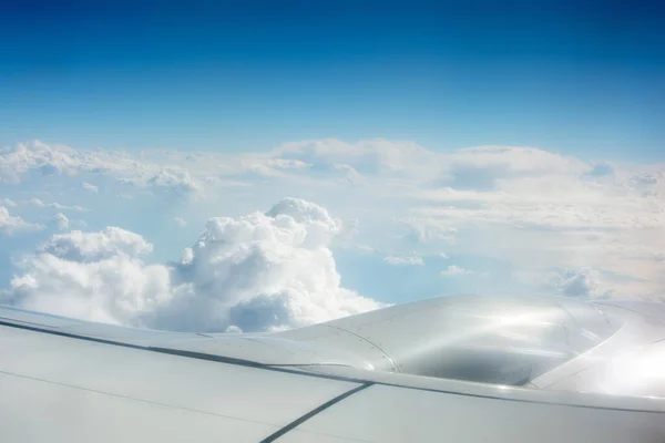 Beautiful view from the window of an airplane,