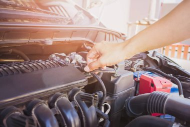 Araba motoru, vintage etkisi kontrol.