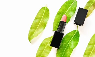 Beyaz bir arka plan satırlarda düzenlenen ruj çok renkli.